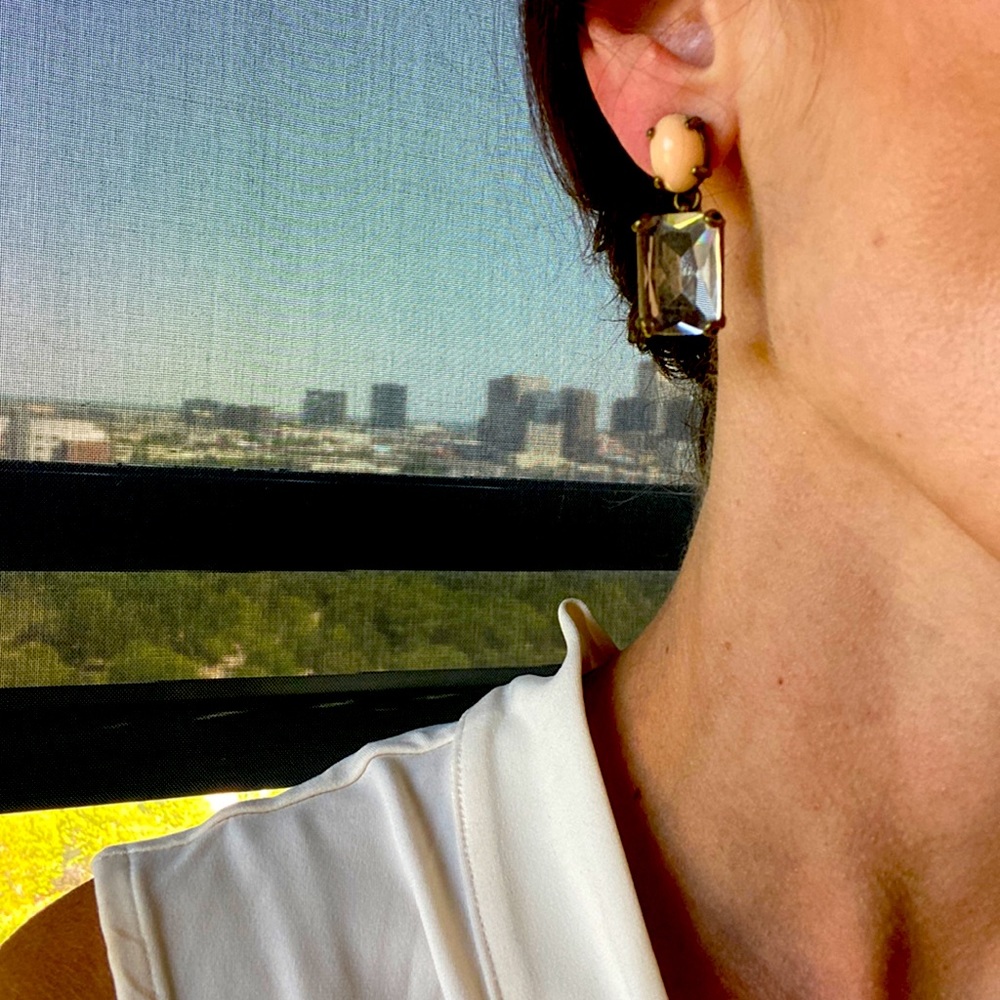 J crew blush and bling earrings